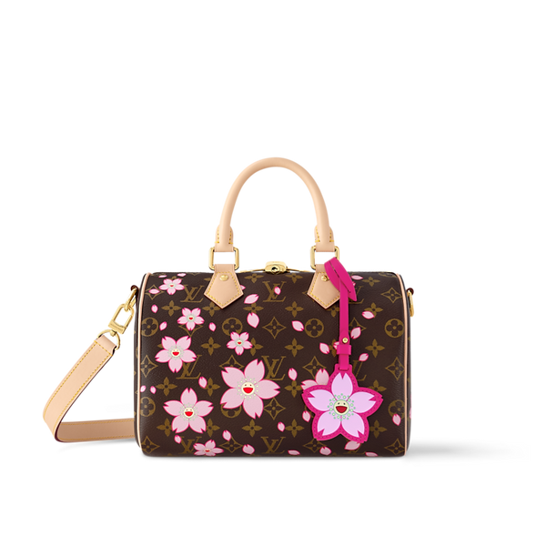 Louis Vuitton x Takashi Murakami Cherry Blossom Speedy Bandouliere 25 Sakura Brown