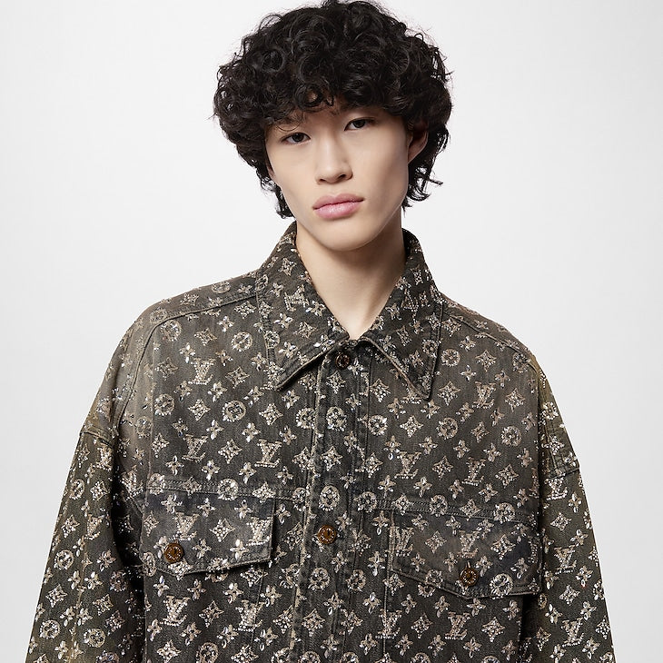 Made To Order Embroidered Monogram Denim Overshirt