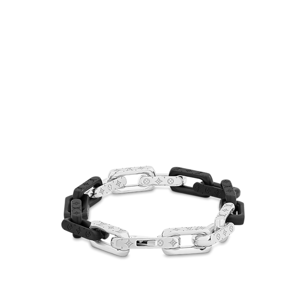 Louis Vuitton Bracelet Monogram Chain Silver-tone/Black