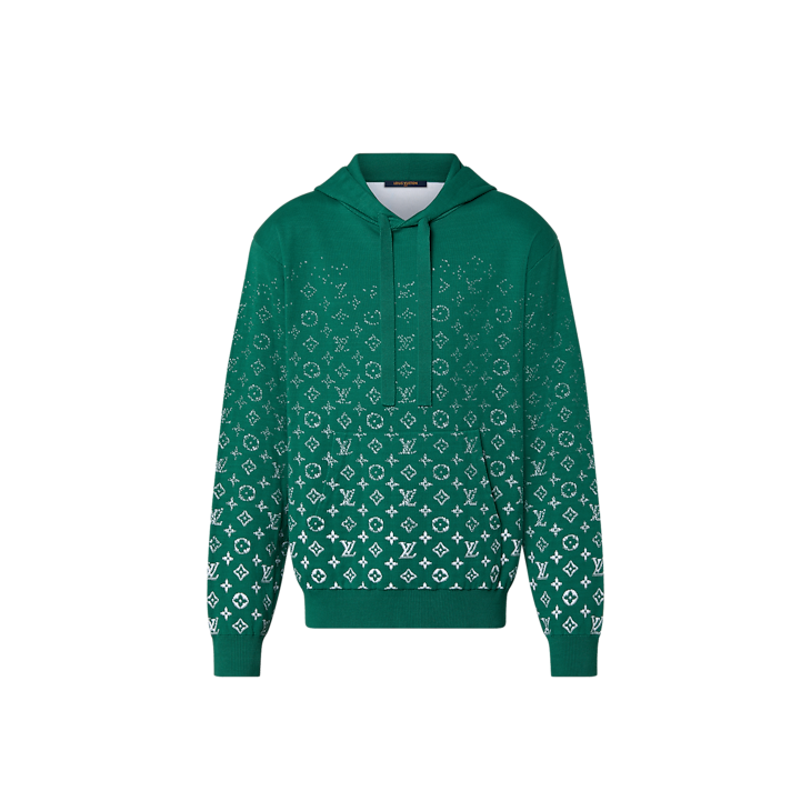 Louis Vuitton Gradient Cotton Hoodie Green