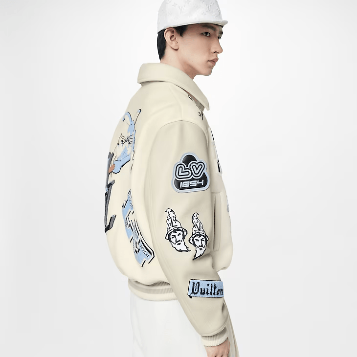 Louis Vuitton Veste Varsity Bunny Blanc et Bleu