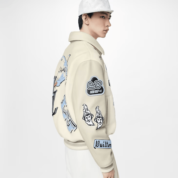 Louis Vuitton White & Blue Bunny Varsity Jacket