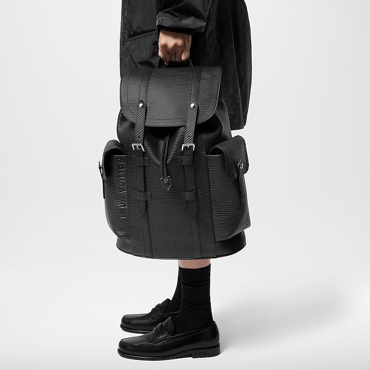 Louis Vuitton Backpack Christopher Epi PM Noir Black