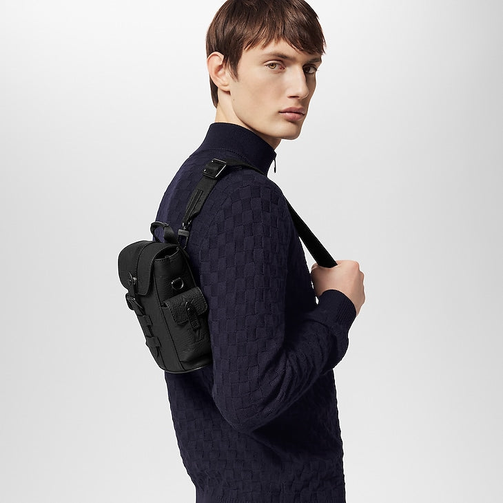 Louis Vuitton Backpack Christopher Epi MM Nano Noir Black