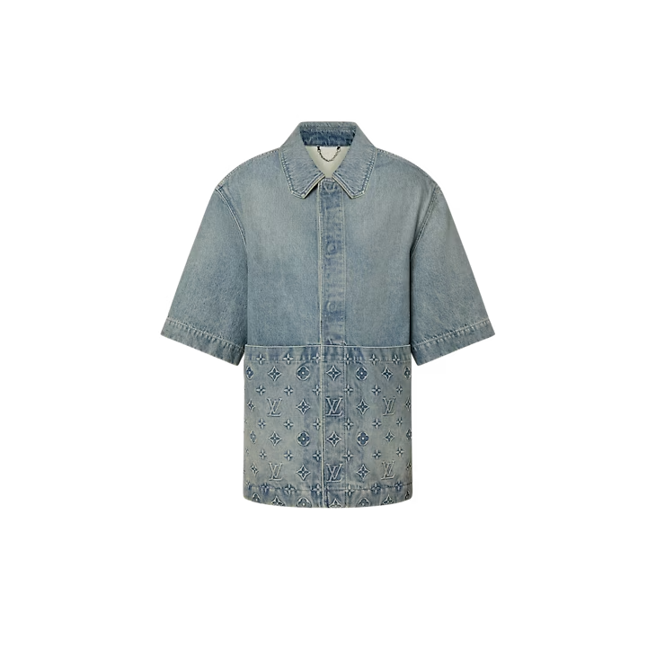 Short-Sleeved Denim Workwear Shirt