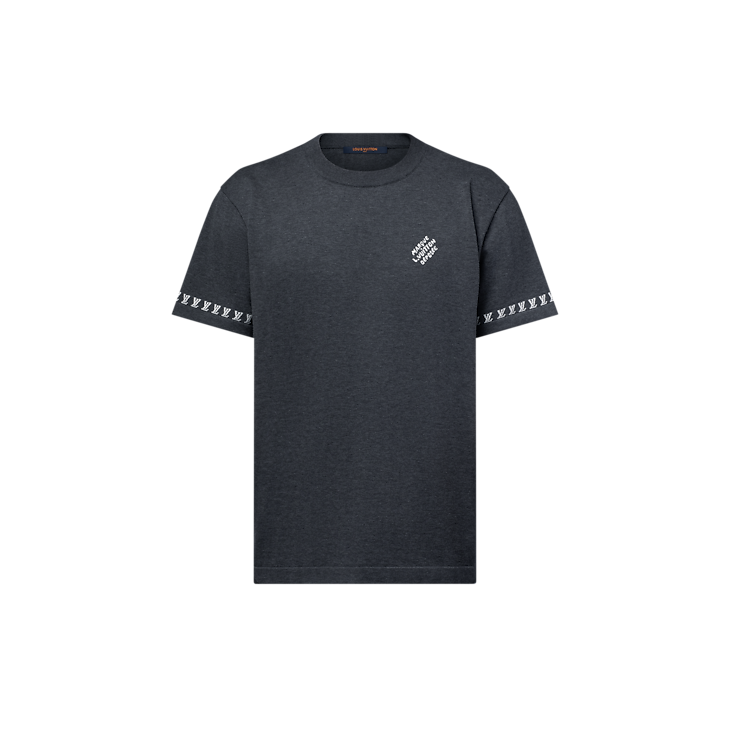 Louis Vuitton Short-Sleeved Cotton Crewneck Dark Heather Gray
