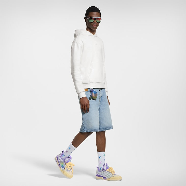 Louis Vuitton LV Skate Purple Gradient Checkerboard Denim