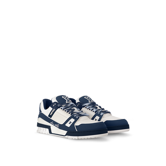 Louis Vuitton LV Trainer Sneaker White Blue