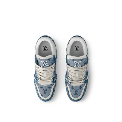 Louis Vuitton LV Trainer Sneaker Denim Blue