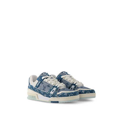 Louis Vuitton LV Trainer Sneaker Denim Blue