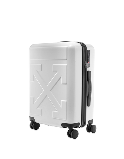 OFF-WHITE Quote Luggage "FOR TRAVEL" White/Black