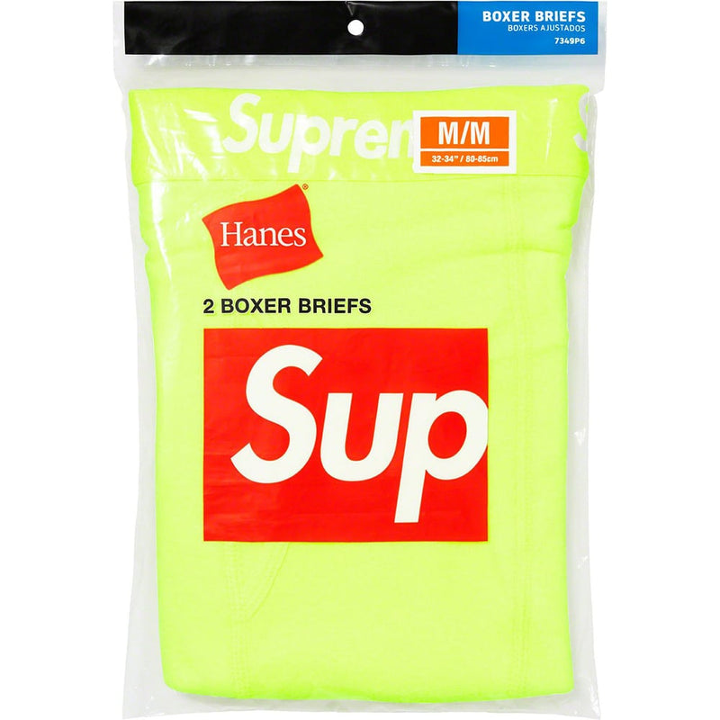 Supreme Hanes Boxer Briefs (2 Pack) Fluorescent Yellow – SNEAKER